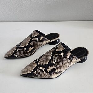 Anthropologie Snake Skin Mule